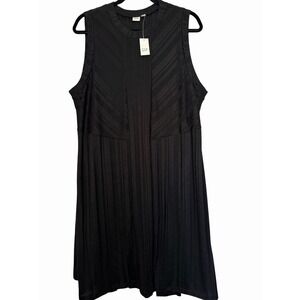 Gap Dress Black Sleeveless Lined Shift Dress Size XXL Round Neck NWT